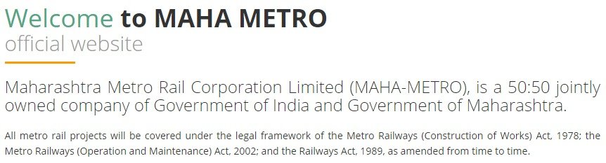 Maha Metro Vacancy 2024