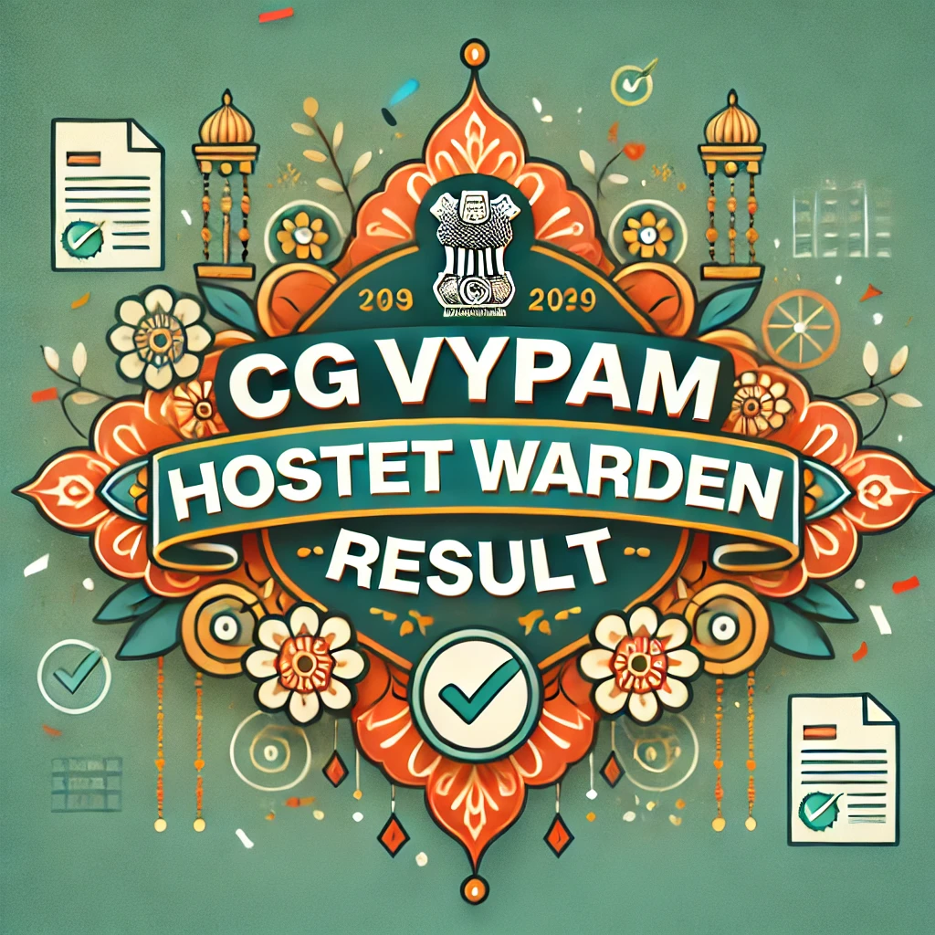 CG Vyapam Hostel Warden Result 