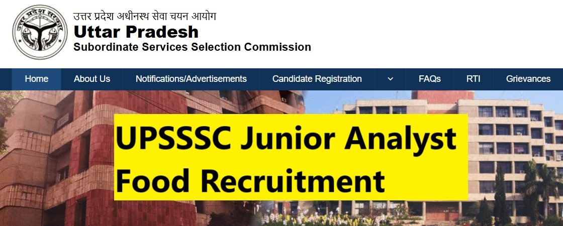 UPSSSC Junior Analyst Food Recruitment